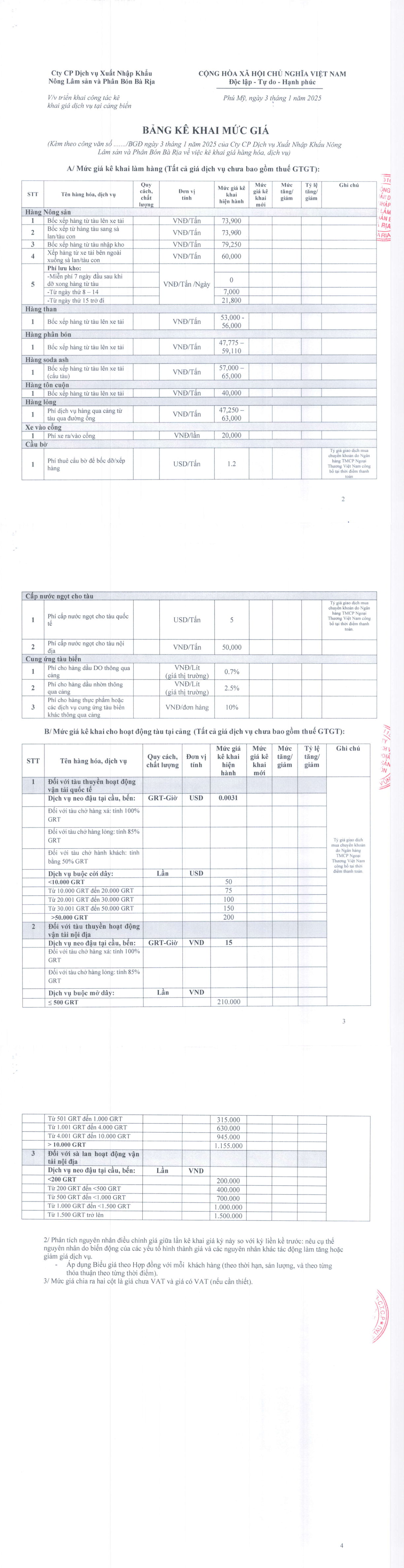 Tariff